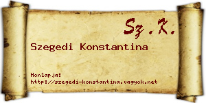 Szegedi Konstantina névjegykártya